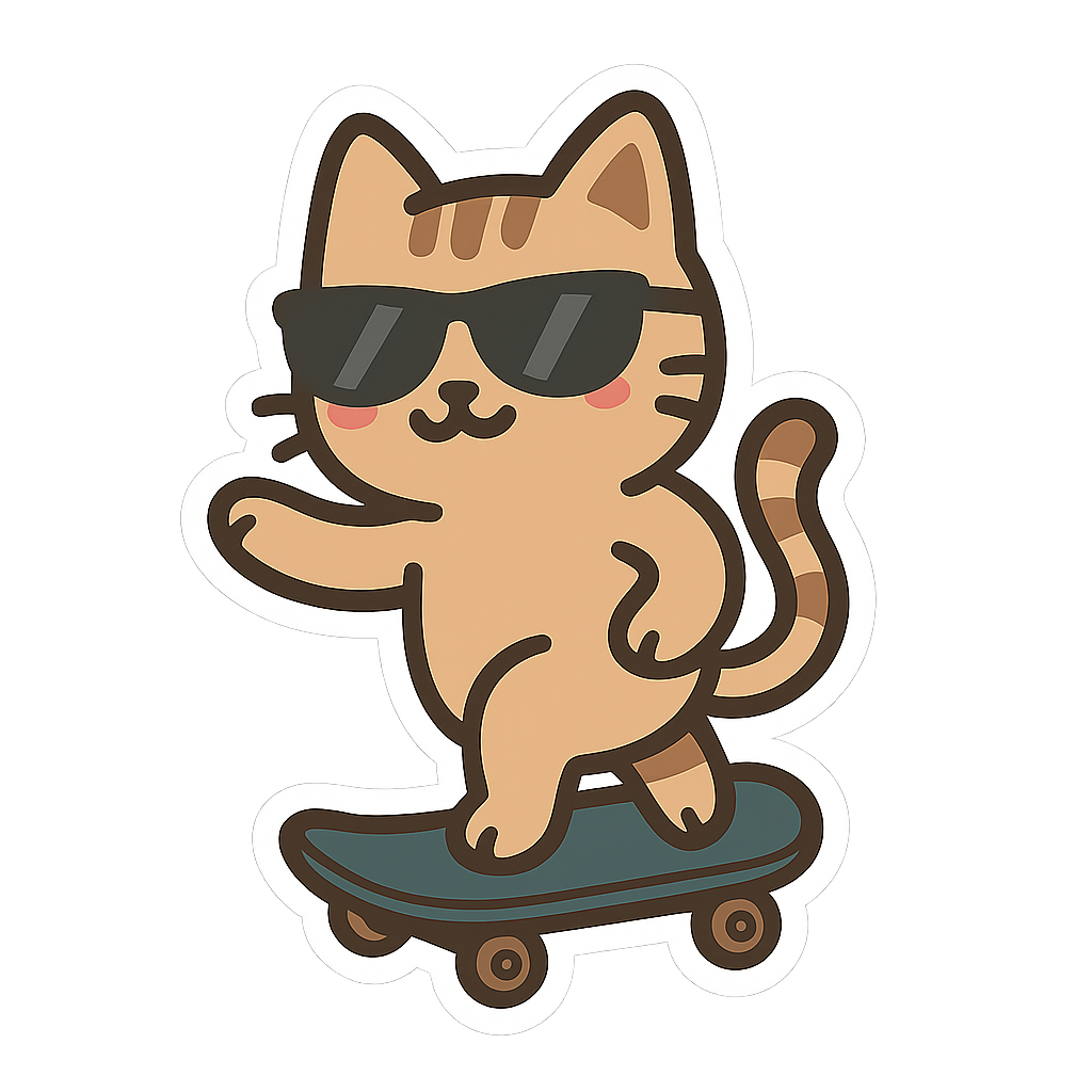 Generated cat sticker